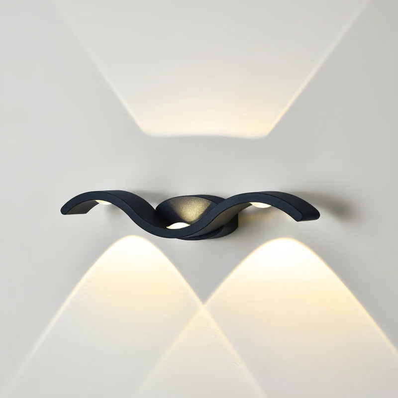 Nordic Style Outdoor Waterproof IP65 9W LED Wall Lamp White Black Wall Light For Corridor Aisle Porch Lamp Sconce