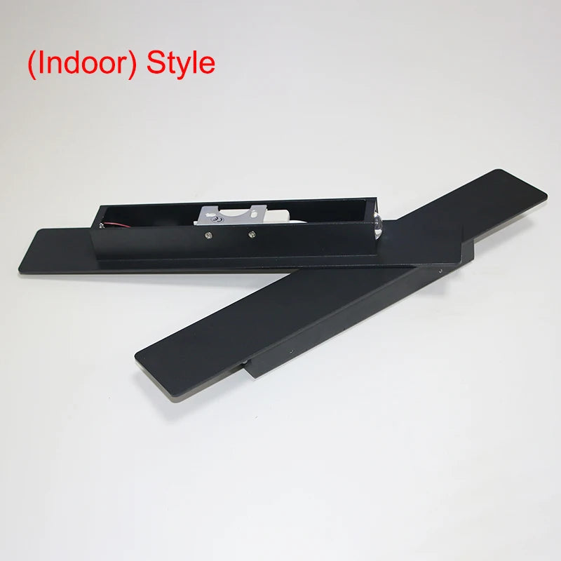 Outdoor Waterproof Wall Lamps Strip Aluminum Wall Lights 18W LED Black Wall Lamp Bedroom Exterior Outdoor Lighting Fixtures