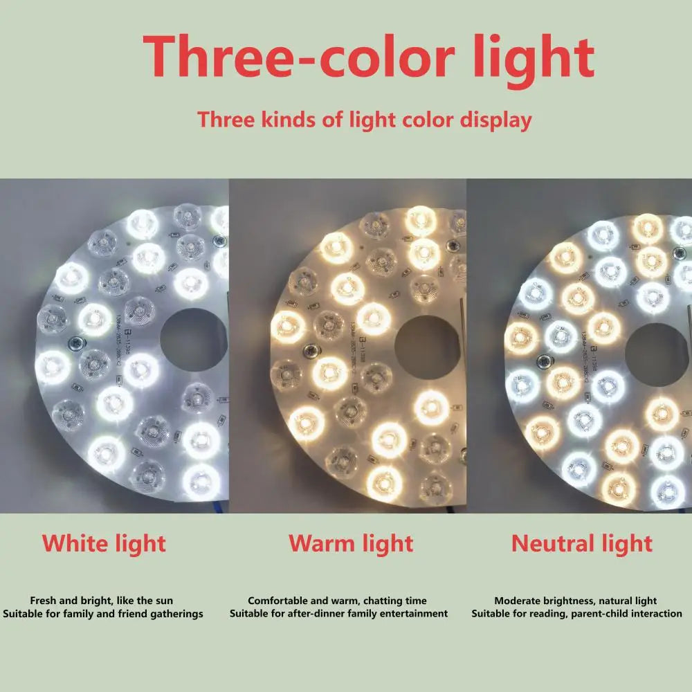 IRALAN LED Light Board AC 85-265V To Fan Lights or Ceiling Lights Ring Panel Circle Remote Control Easy Installation