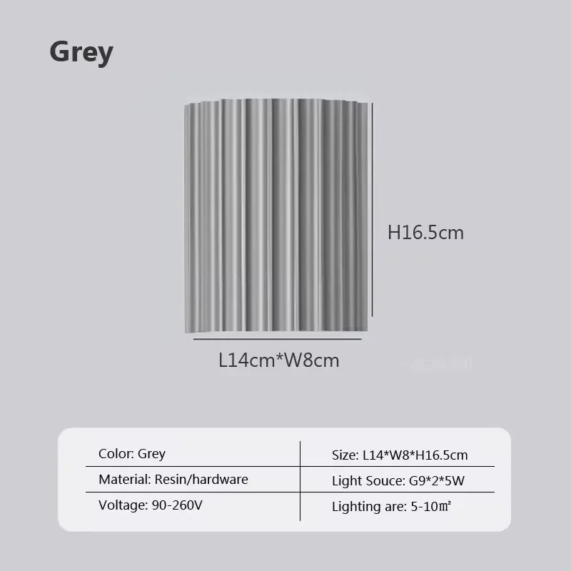 Nordic LED Wall Lamp Resin Sconces G9 Blub For Bedroom Bedside Background Hallway Restaurant Home Decor Wall Lighting Fixtures