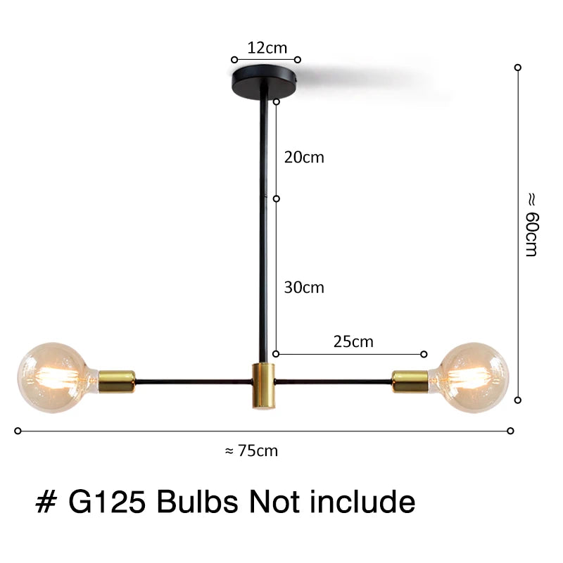 Nordic Modern Chandelier Hanging Lamps For Ceiling Home Decor Living Room Bedroom Pendant Indoor Fixtures E27 G95 G125 Milk Bulb