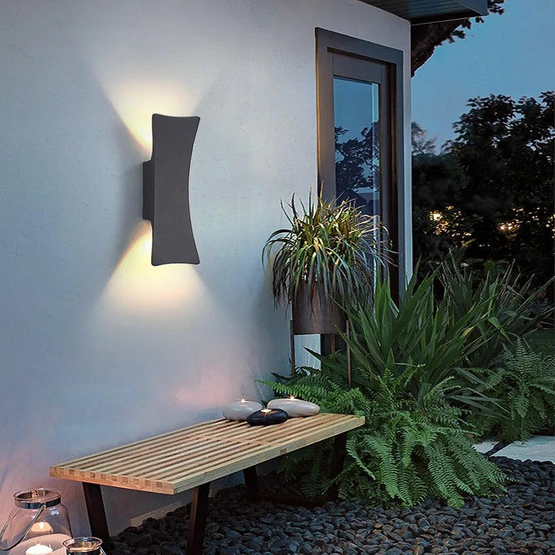 LED Lights Modern Outdoor Waterproof Wall Lights Aluminum Black White Wall Lamps Indoor/Outdoor Exterior Wall Light Fixtures