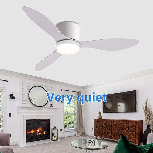 Modern LED Ceiling Fan Lights with Remote Control Ceiling Decoration Lights, Energy-saving Lights with Fans in Bedrooms and Home