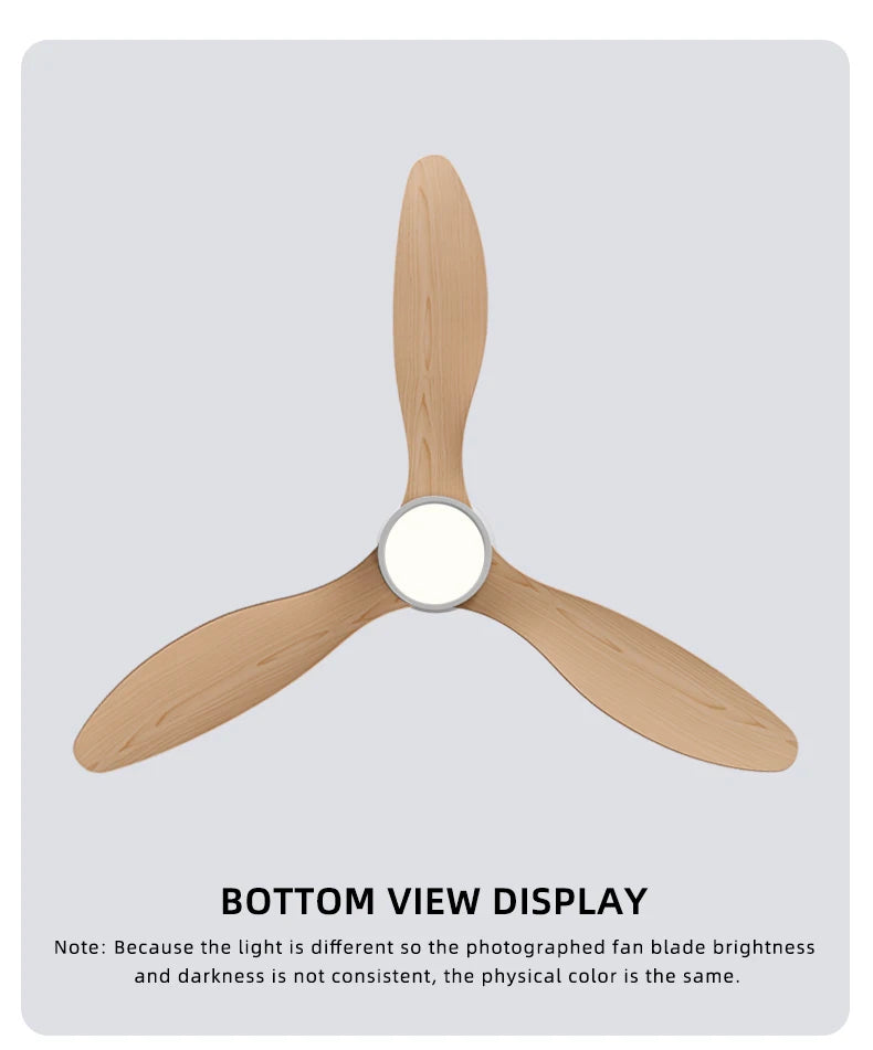 FUMANJIA 36/42/52 Inch Inverter Ceiling Fan with Light, Super - Silent, Ideal for Bedroom, Dining, Living Room & Office