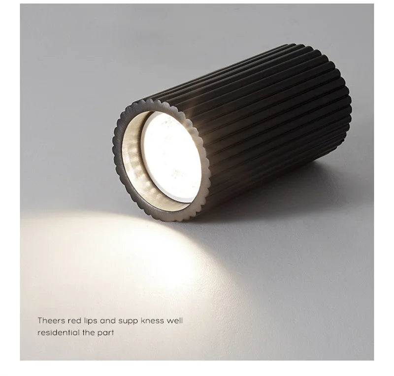 Minimalist Nordic Cylindrical Downlight Surface Mounted Resin Ceiling Lamp GU10 Grid Spotlight Corridor Living Room Home Decor