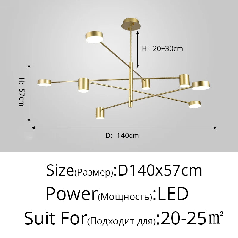 New Modern LED Chandelier Lights Bedroom Living Dining Room Gold Black Indoor Fixture Lighting Lamps Apply To AC90-260V