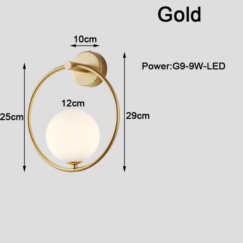 Indoor LED Wall Lamps with G9 Light Bulb for Bedroom Living Room Nordic LED Wall Lights Wall Lights Wall Sconce for Corridor