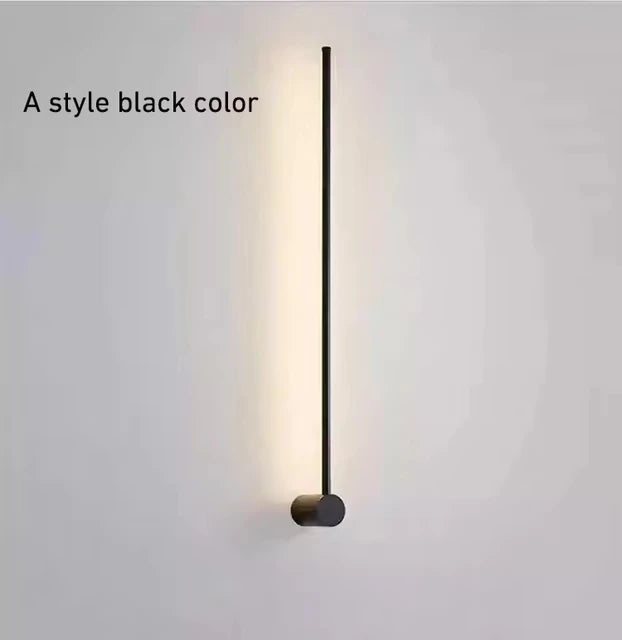Outdoor Wall Sconces Long Strip IP65 Anti Rust 3000K 4500K 6000K Black Waterproof Linear Wall Mount Lighting for Porch Courtyard