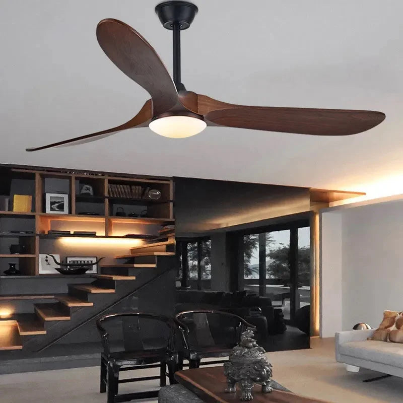 Intelligent LED Ceiling Fan for Home Decoration Pendant Light, Equipped with Reversible Motor, Suitable for Summer and Winter