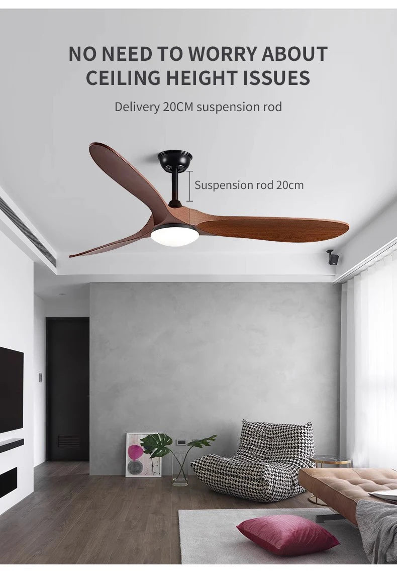 Low Floor Modern Ceiling Fans No Light 42Inches DC Motor Reversible Blades Remote Control Led Fans Lamp With Lights