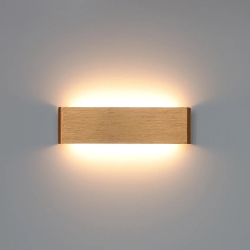 Modern Indoor Wall Lamps Simple Strip Lamp Bedroom Living Room Wall Lights Gold/coffee color Aluminum Wall Lamp Lighting Fixture