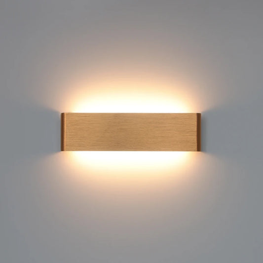 Modern Indoor Wall Lamps Simple Strip Lamp Bedroom Living Room Wall Lights Gold/coffee color Aluminum Wall Lamp Lighting Fixture