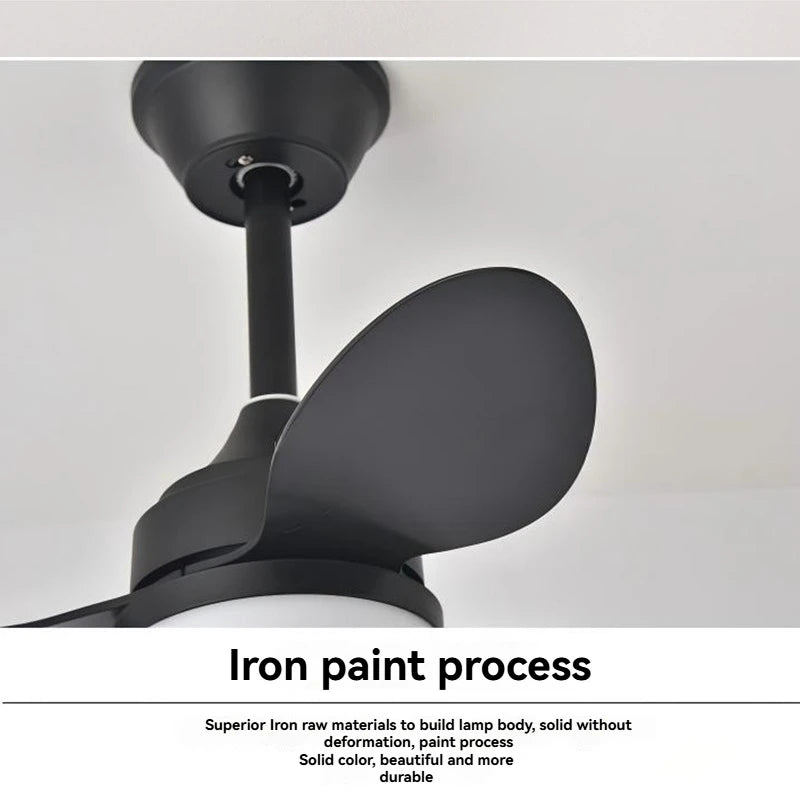 New bedroom ceiling fan light with integrated lamp and fan, study room ceiling fan light, flush mount fan light