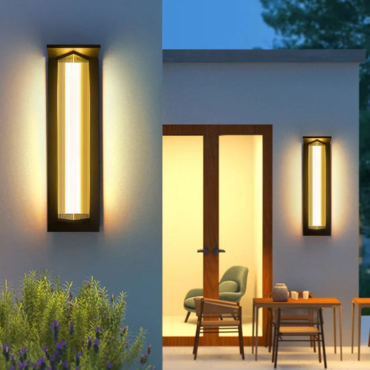 Outdoor Wall Lamp Waterproof Stainless Steel Porch Courtyard Lamp Garden Villa Entrance External Wall Light Outdoor Lighting
