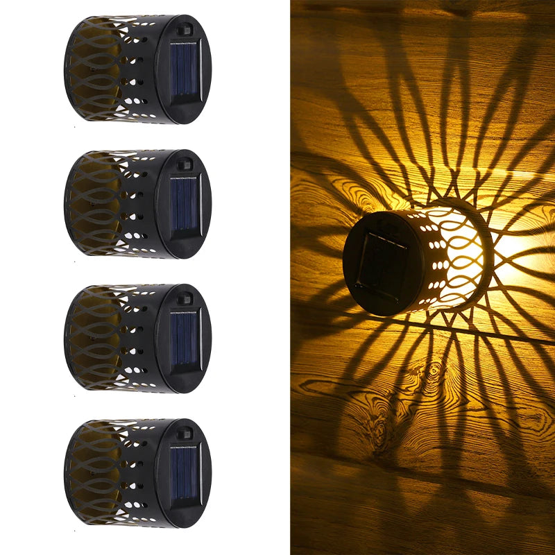 2026 Solar Outdoor Wall Light Waterproof Projection Lamp for Yard Terrace Patio Walkway Landscape Lighting Outdoor Decor