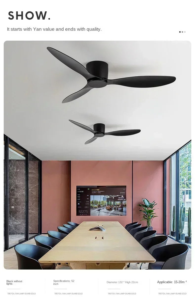 LED Ceiling Mounted Living Room Fan Light, Nordic Restaurant Decorative Ceiling Fan, Household Minimalist Electric Fan Light