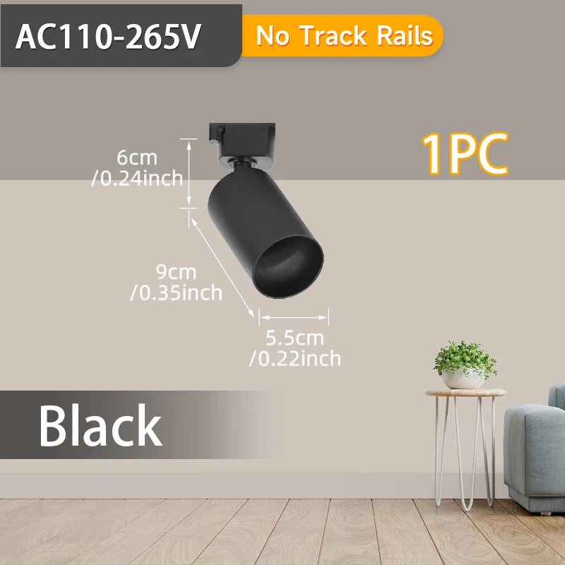 Full Set Track Light Led Ceiling Rail Lights Replaceable GU10 Light Source Spotlight for Living Room Bedroom Led Spot Track Lamp
