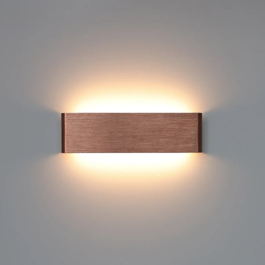 Modern Indoor Wall Lamps Simple Strip Lamp Bedroom Living Room Wall Lights Gold/coffee color Aluminum Wall Lamp Lighting Fixture