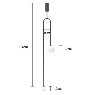 Nordic bedroom bedside restaurant pendant lamp bar simple living room background wall led creative glass ball brass lamp