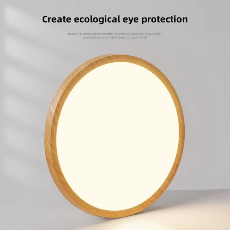 Modern LED Wood Grain Ceiling Light Ultra-thin 3 Colors Surface Ceiling Lamp Bedroom Living Room Kitchen Home Decor Lighting