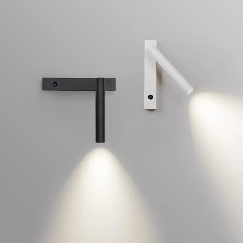 Minimalist Rotate Wall Sconce with Switch Home Decor Study Bedroom Bedside Reading Lamp Spotlight LED Adjustable Angle Wall Lamp