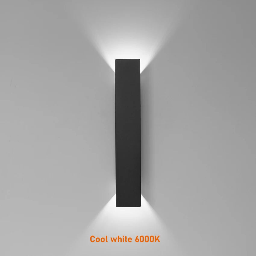 18W LED Up Down Wall Light in Black or White / Waterproof / for Outdoor Garden Porch Aisle / Indoor Living Room Bedroom