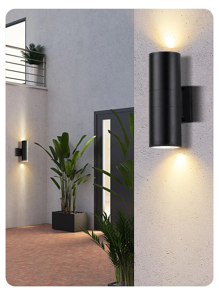 black gray up down outdoor wall light 6W 10W 20W 30W 36W porch garden waterproof home lighting outdoor