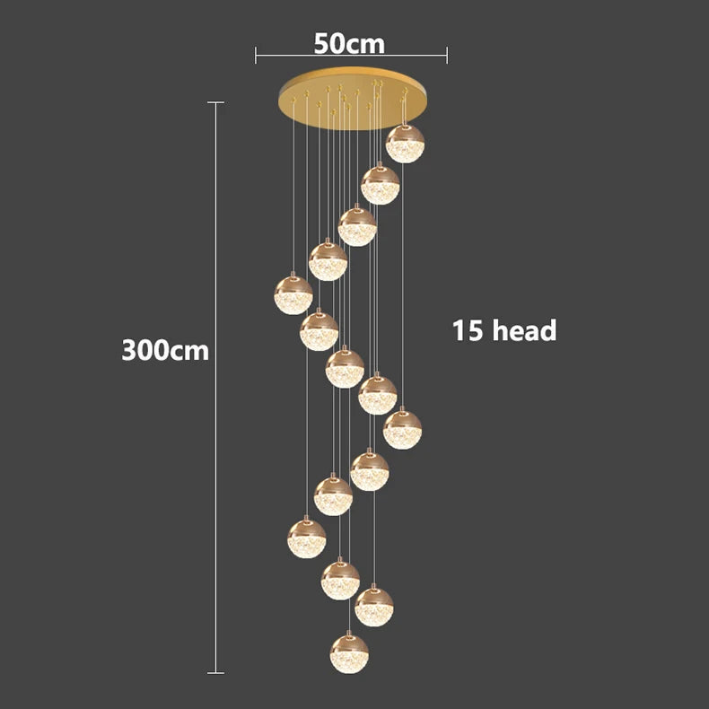 Modern home decor led lights pendant light lamps forstaircase Chandeliers for living room hanging light indoor lighting