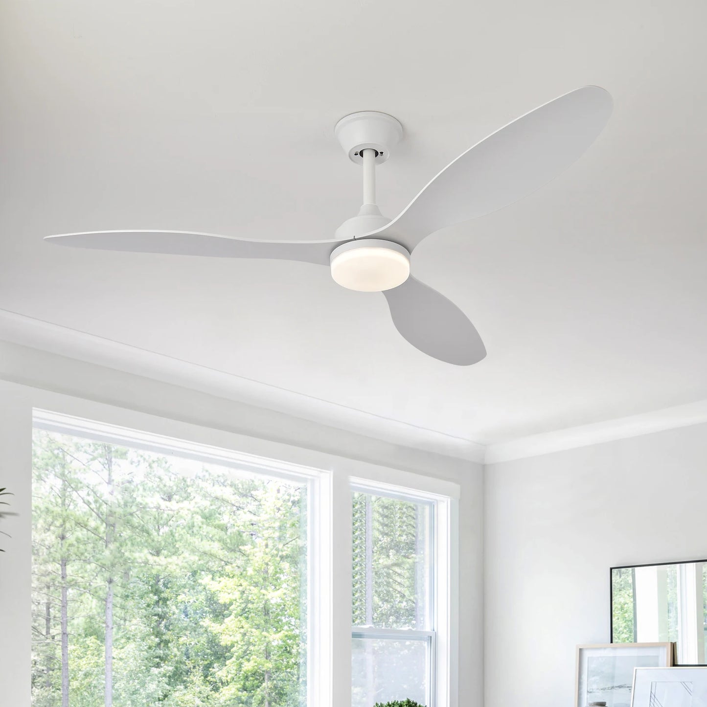 Ceiling Fan With Light,25 Inch/42 Inch/52 Inch Low Profile Ceiling Fan with remote control, For Indoor and Covered Outdoor