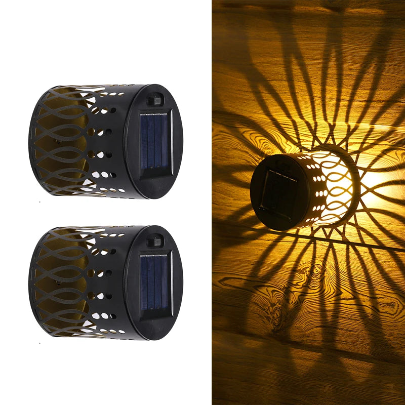 2026 Solar Outdoor Wall Light Waterproof Projection Lamp for Yard Terrace Patio Walkway Landscape Lighting Outdoor Decor