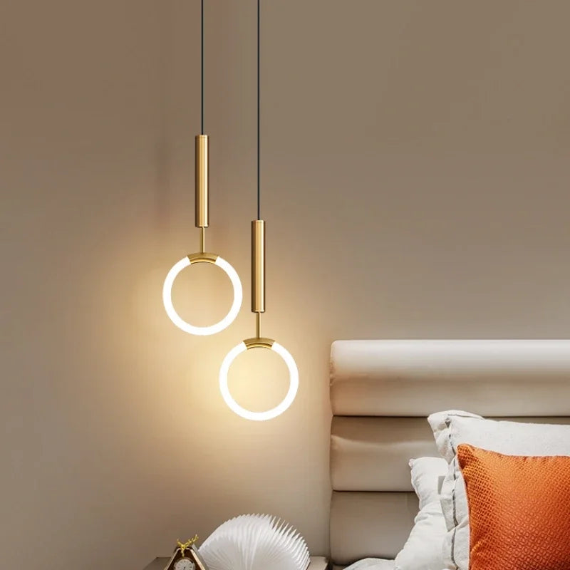 Modern Luxury Pendant Lamp Bedroom Bedside Bathroom Entrance LED Chandeliers Restaurant Kitchen Dining Hall Bar Hanging Lighting