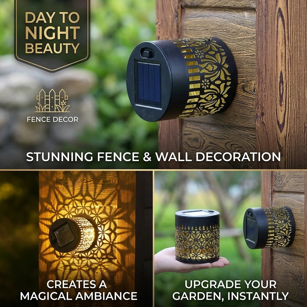 2026 Solar Outdoor Wall Light Waterproof Projection Lamp for Yard Terrace Patio Walkway Landscape Lighting Outdoor Decor