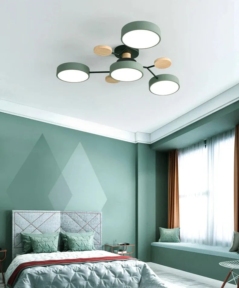 IRALAN Modern Ceiling lamp chandelier lights Macaron color LED Hanging lamps for ceiling lamps for room kitchen living room