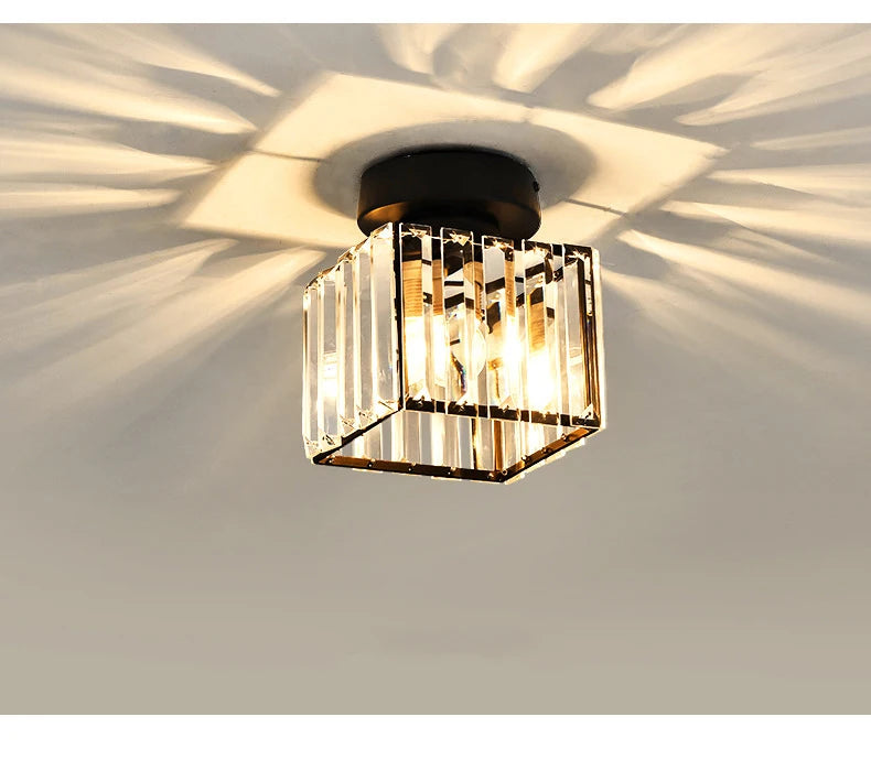 Modern K9 Crystal Pendant Light Led Ceiling Lamp Living Dining Room Nordic Chandelier Aisle Decor Balcony Corridor Fixture Lumi