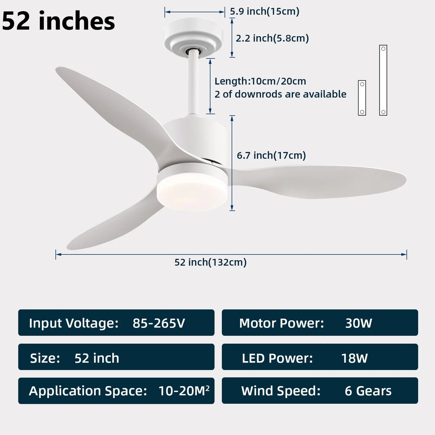 Jelena Modern 42 52 Inch Ceiling Chandelier with Fan Remote Control Living Room Decor Ceiling Fan Light LED Home Electric Fan
