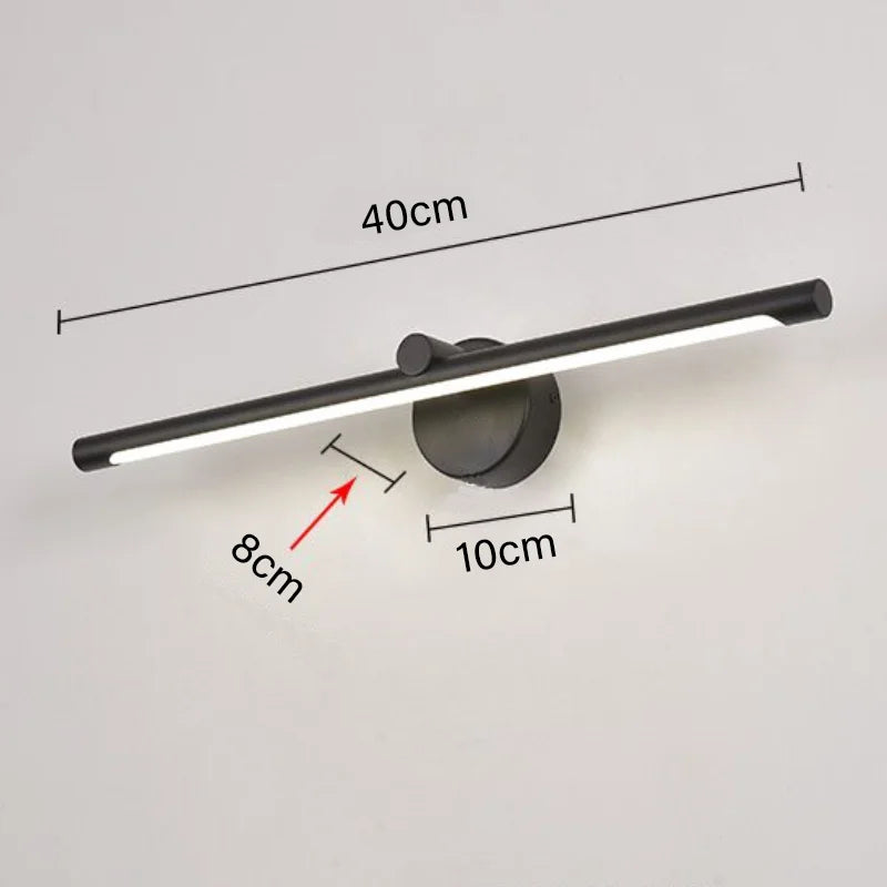 Mirror Front Light Bathroom Mirrors Cabinet Foldable Telescopic Adjustable Washbasin Shower Closet Strip LED Makeup Fill Light