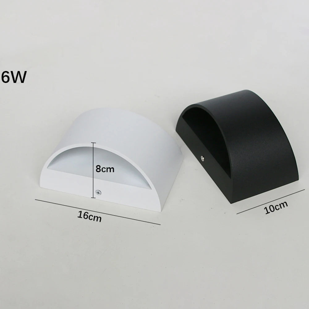Aluminum LED Wall Light Indoor Light Bedroom Living Room Wall Light Modern Simple 6W White Black Wall Lamp Lighting Fixture