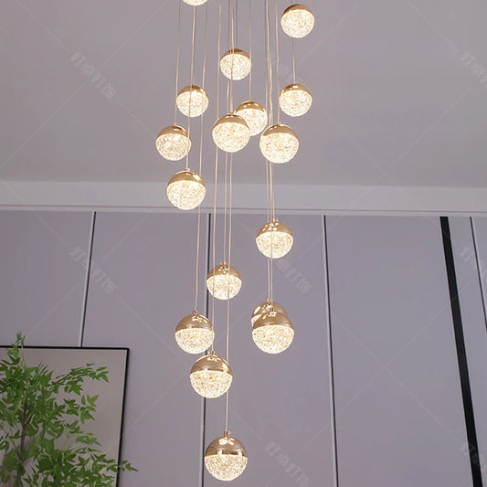 Modern home decor led lights pendant light lamps forstaircase Chandeliers for living room hanging light indoor lighting