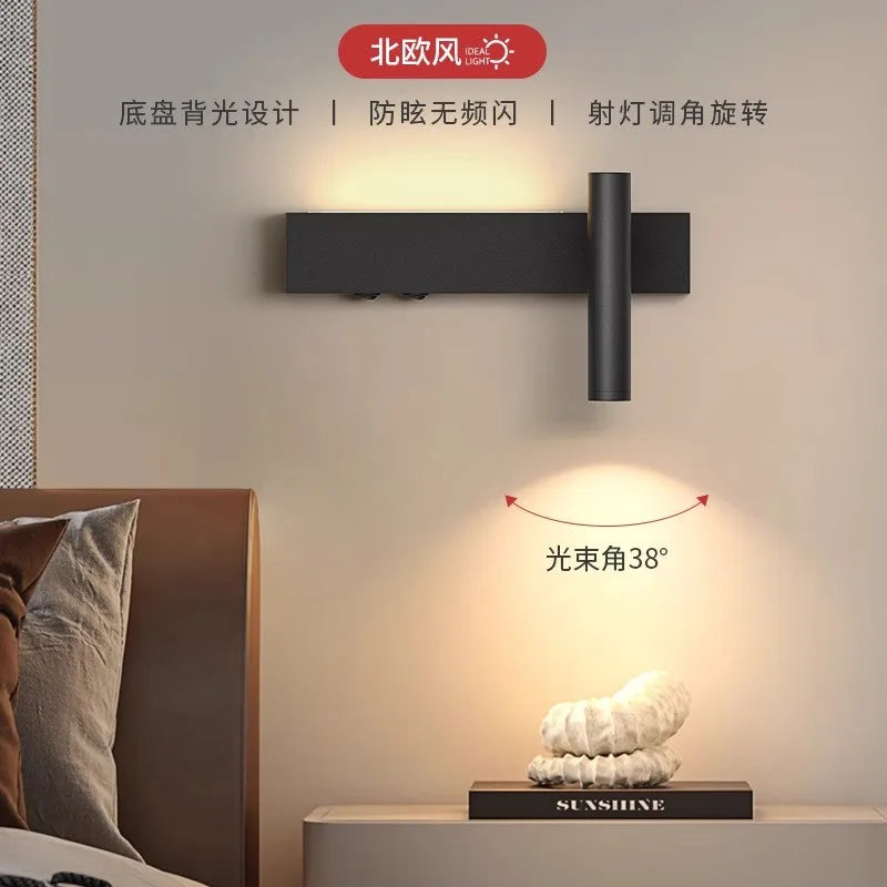 Bedroom Headboard LED Wall Light Atmosphere Light Modern Simple Living Room Background Wall Light Corridor Wall Spotlights