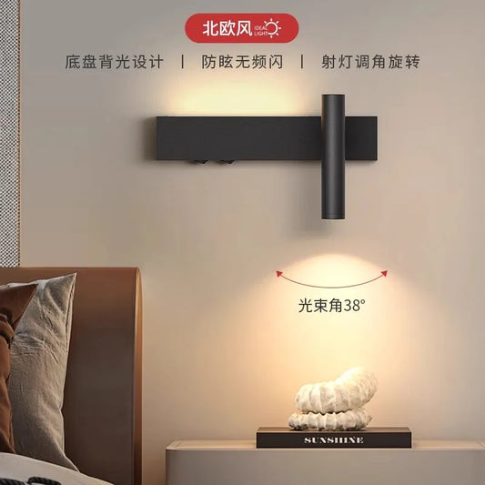 Bedroom Headboard LED Wall Light Atmosphere Light Modern Simple Living Room Background Wall Light Corridor Wall Spotlights