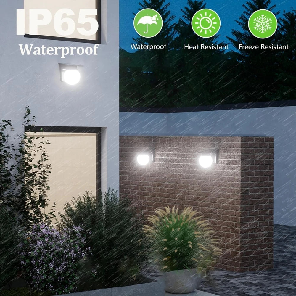 Solar Wall Lights Outdoor IP65 Waterproof Wireless Solar Powered Ball LED Lights for Backyard, Garden, Fence, Patio, Front Door