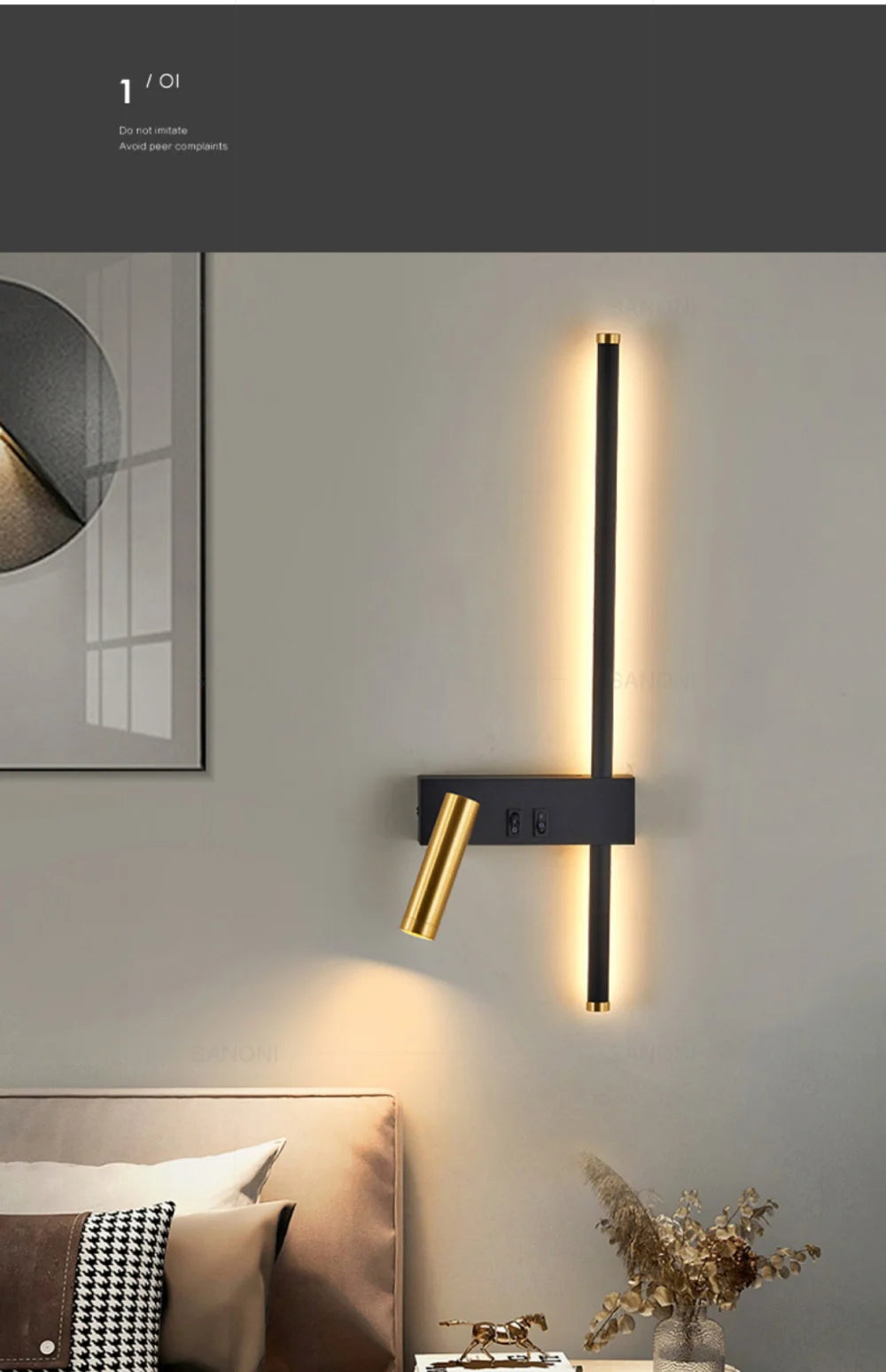 Modern Adjustable LED Wall Sconce For Bedroom Bedside Living Sofa Background Wall Lamp Luster  Lighting Fixture Home Decoratioan