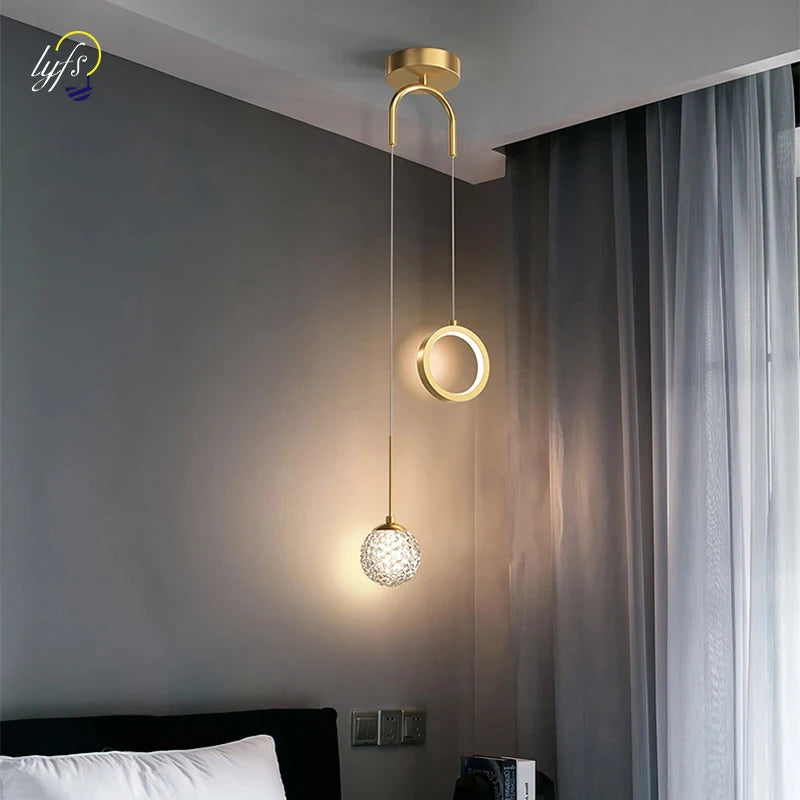Nordic LED Pendant Light Indoor Lighting Fixture Living Bedroom Bedside Home Decoration Dining Table Hanging Lamps Pendant Lamp