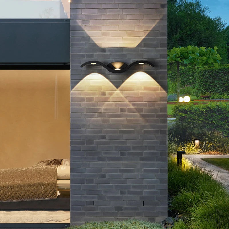 Nordic Style Outdoor Waterproof IP65 9W LED Wall Lamp White Black Wall Light For Corridor Aisle Porch Lamp Sconce