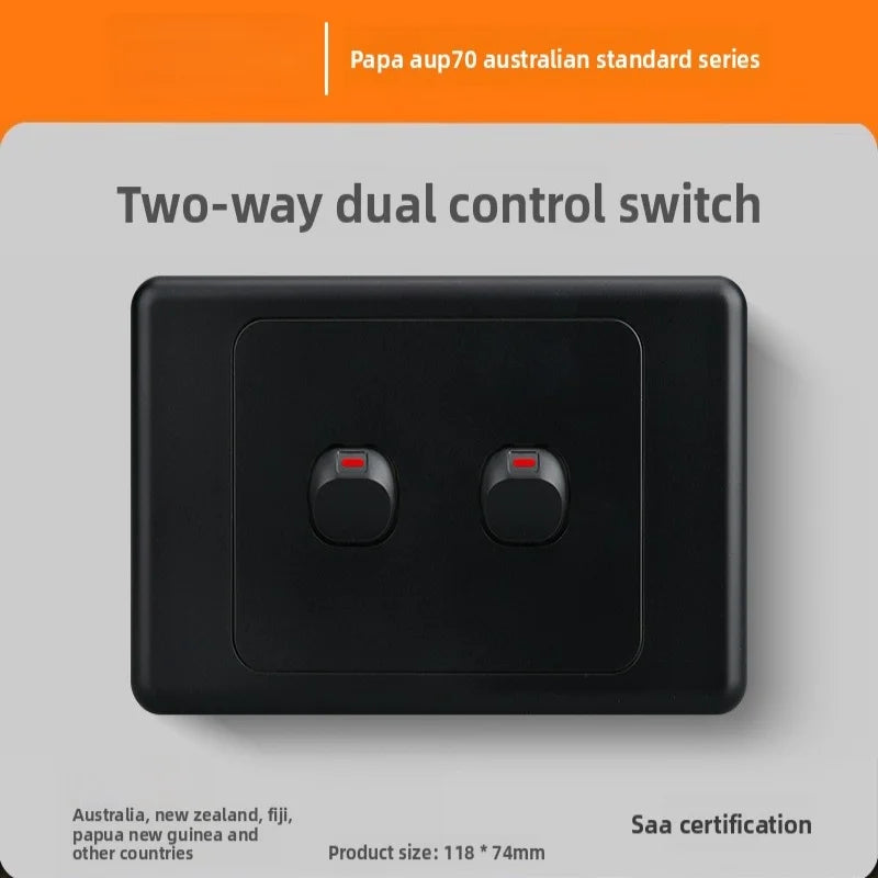 118 Type Australian Standard Socket Switch Combination Single Opening Multi Hole Socket Panel Multi Opening Multi Hole 10a/15a