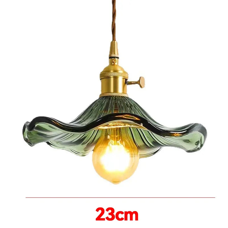 Nordic Minimalism LED Pendant Light Fixtures Bedroom for Living Room Bar Colorful Glass Copper Hanging Lamp Lights