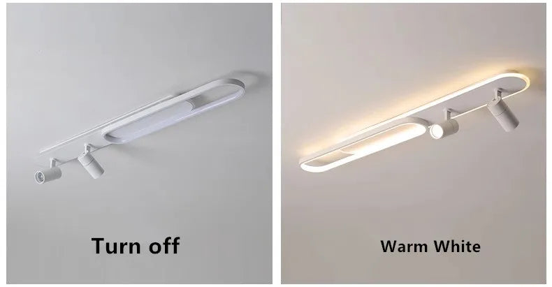 Track Spotlights No Main Lights Living Room Wall Lamp Long Hallway Light Cloakroom LED Ceiling Lights Spotlights For Dining Room