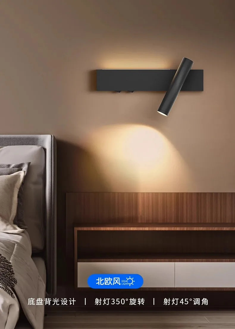 Bedroom Headboard LED Wall Light Atmosphere Light Modern Simple Living Room Background Wall Light Corridor Wall Spotlights