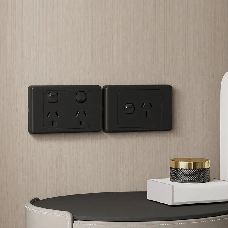 118 Type Australian Standard 1/2/3/4/5/6 Gang Six-hole 15A Wall Switch Socket USB Type-c Port Fast Charging Power Socket Panel