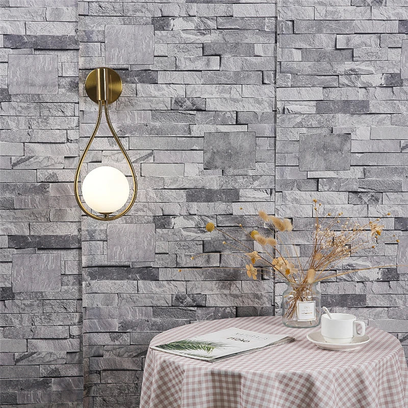 Nordic Simple Glass Ball Wall Lamps Modern Iron Water Drop Wall Lamp LED Decorative Lighting Fixtures of Living Room Bedroom G9